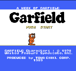 Garfield - A Week of Garfield Title Screen